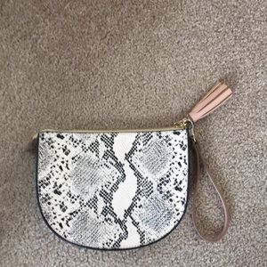 Old Navy snakeskin print wristlet/clutch